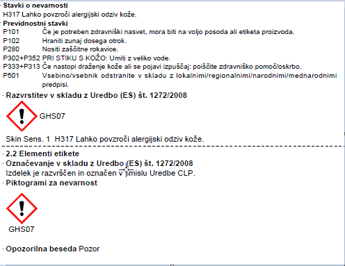 Varnostni list